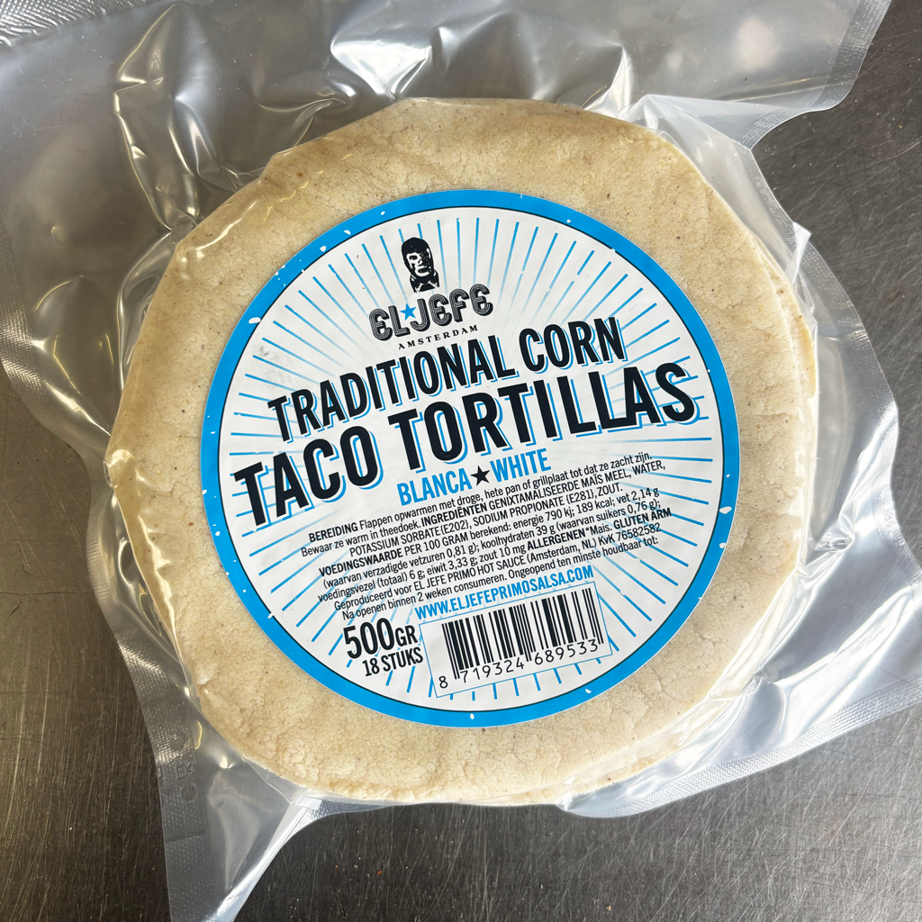 Premium Corn Long Life Tortillas - 500 grams (18 tacos)